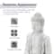 Glitzhome® 29.5" Oversized MGO Meditating Buddha Statue